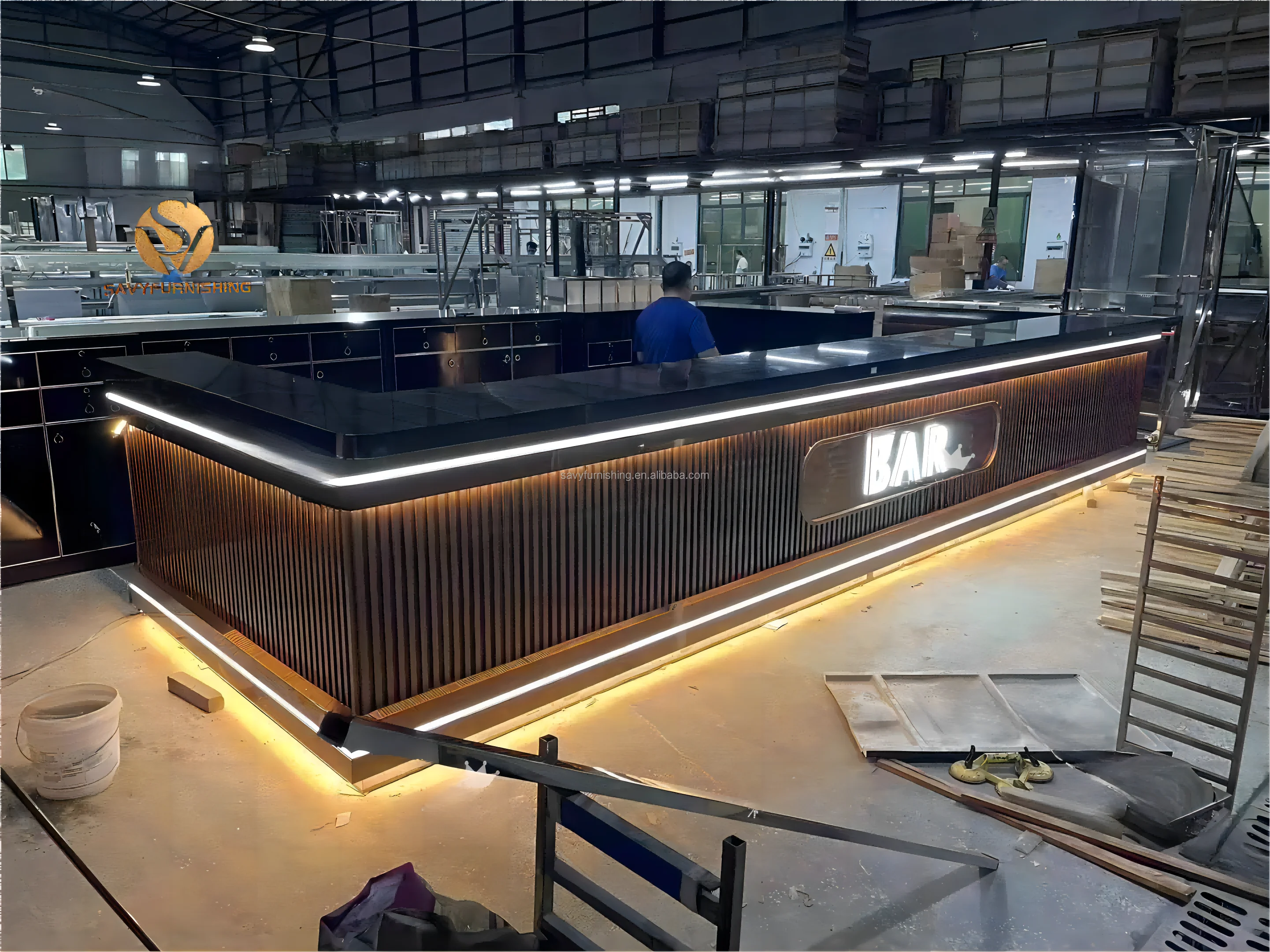 Customized Commercial Bar Counter Manufacturer Wine Bar Counter