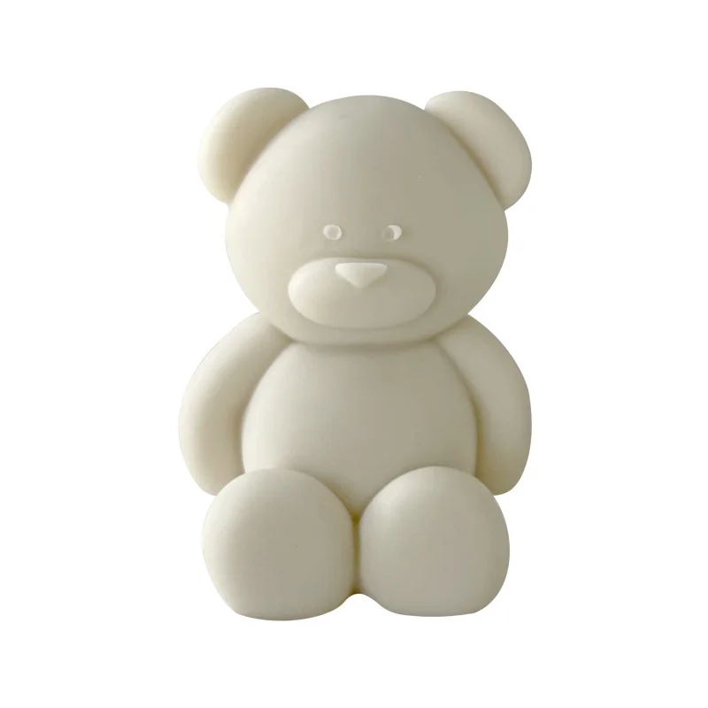 DIY Animal Scented Candle Silicone Mold Little Bear Baking Plaster Mold for Cake Tools