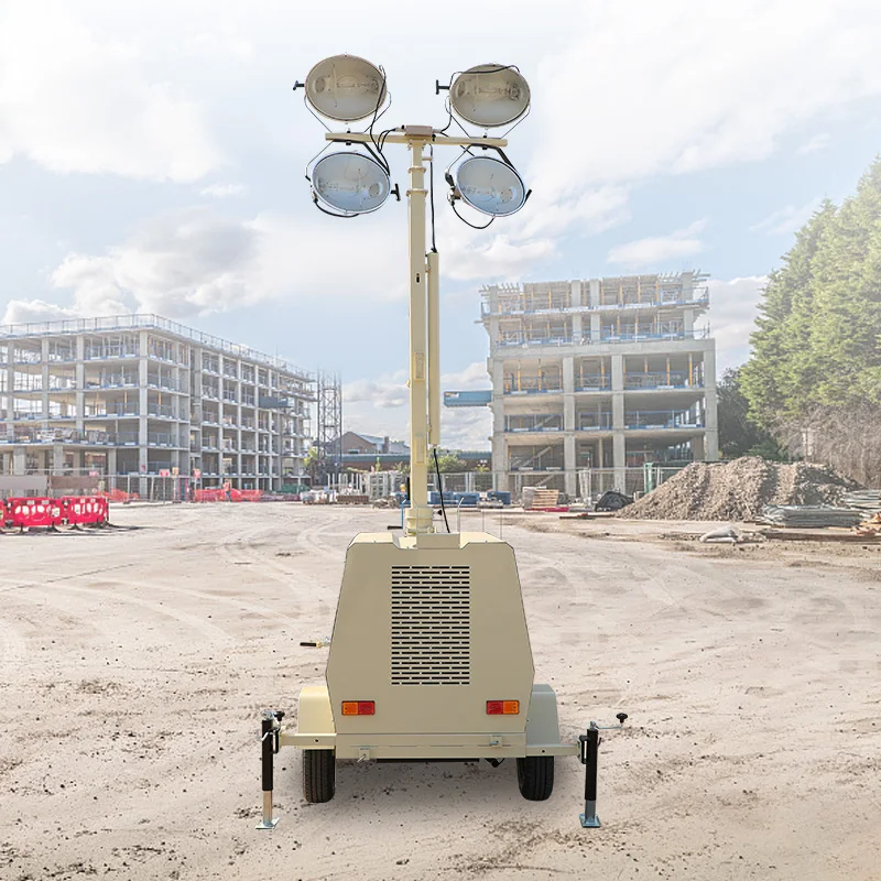 Free Shipping Euro 5 EPA Led Tower Light Portable Small Light Tower Mobile Light Tower