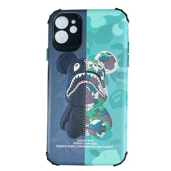 Custom Personalized Shockproof Leather Phone Case for iphone x,xs with 3D Color Printing Cute Pattern Designs