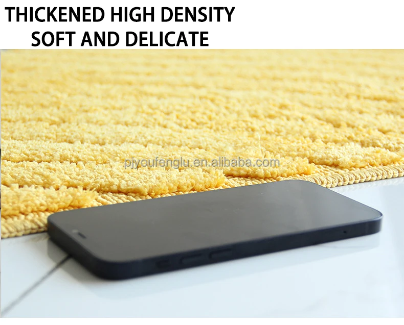 Quick-dry absorbent microfiber in stock 40*60 cm 50*80 get naked waterproof anti skid bathroom washable fluffy bath mats supplier