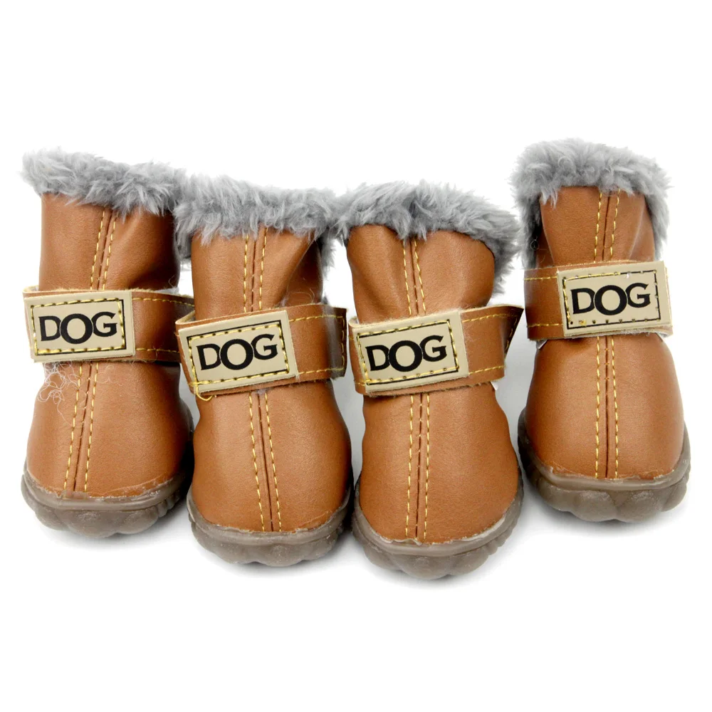 Wholesale Custom Winter Pet Dog Shoes Warm Snow Boots Luxury Thicken
