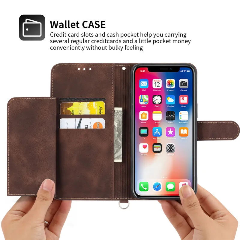 Leather Flip Cover for ZTE Blade L220 Luxury Protection