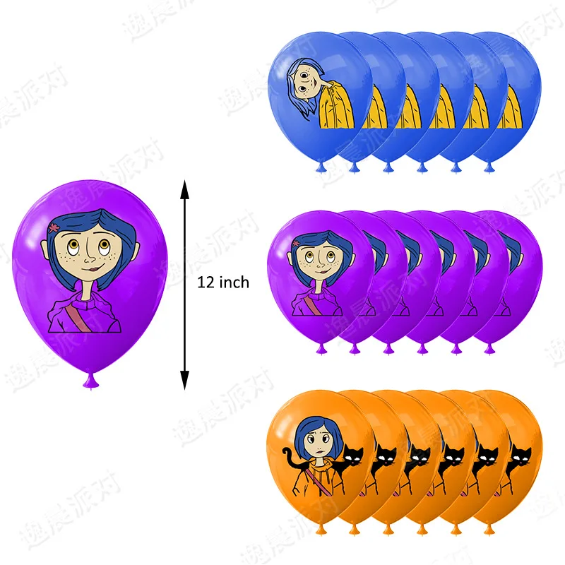 coraline themed birthday party cake tag