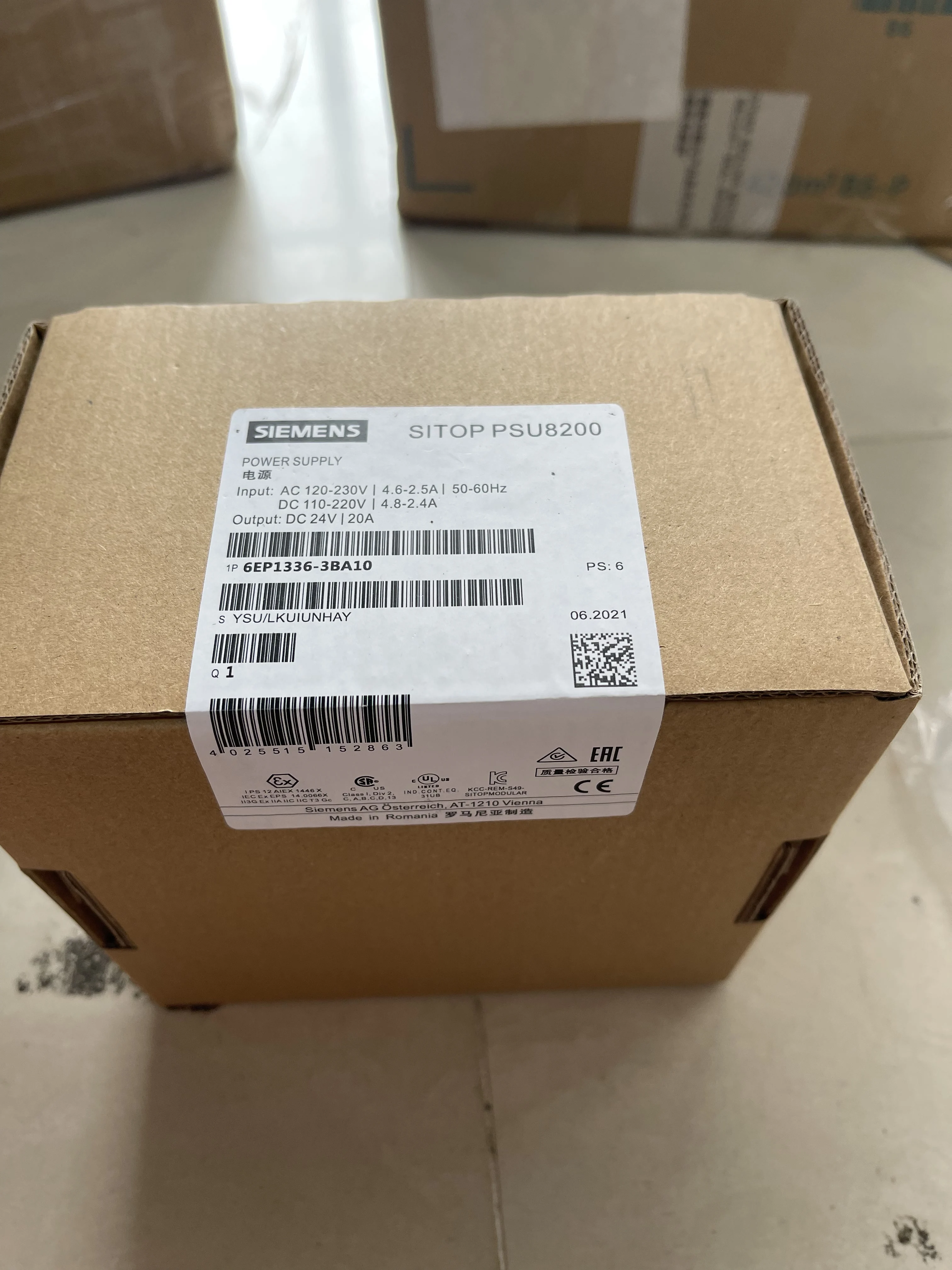 Siemens Power Supply SITOP PSU8200 6EP1336-3BA10 Siemens Power Supply SITOP PSU8200 6EP1336-3BA10