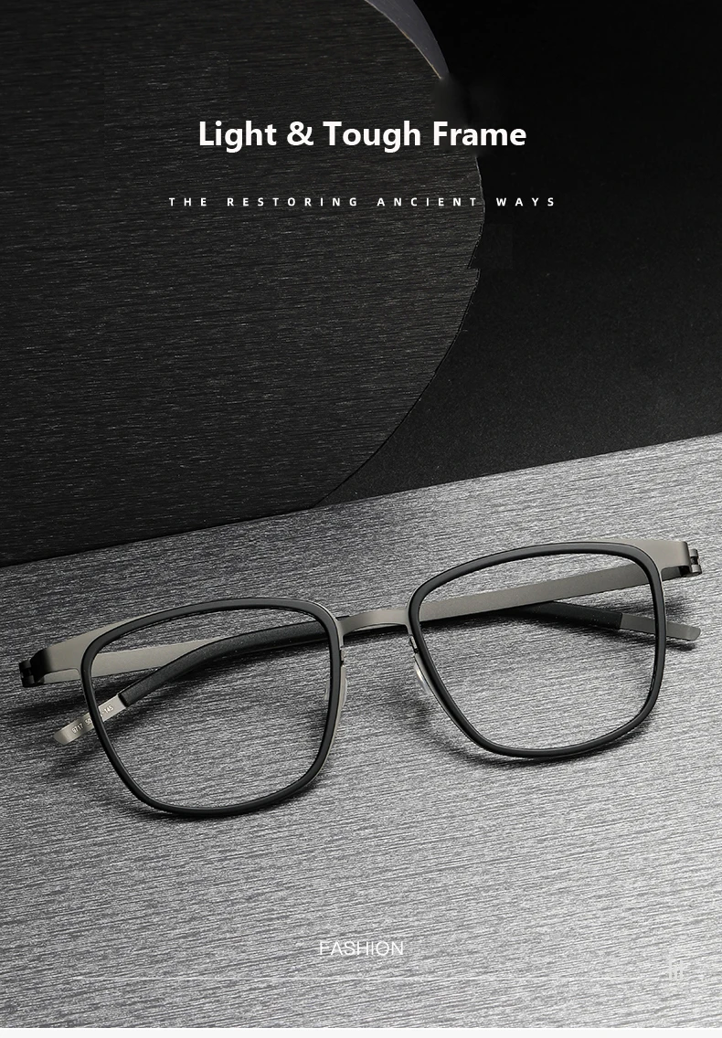 2023 New Brand Titanium Glasses Frame Men Women Vintage Square Myopia