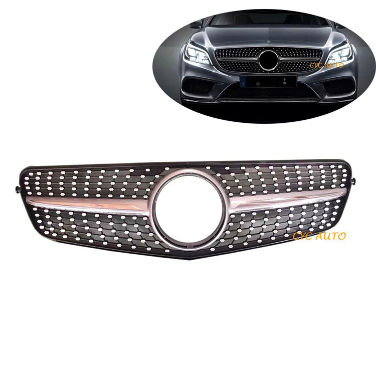 Calandre Avant Diamant Noir Pour Mercedes Classe C W204 (2007-2014) - Style AMG - Brillant - 2