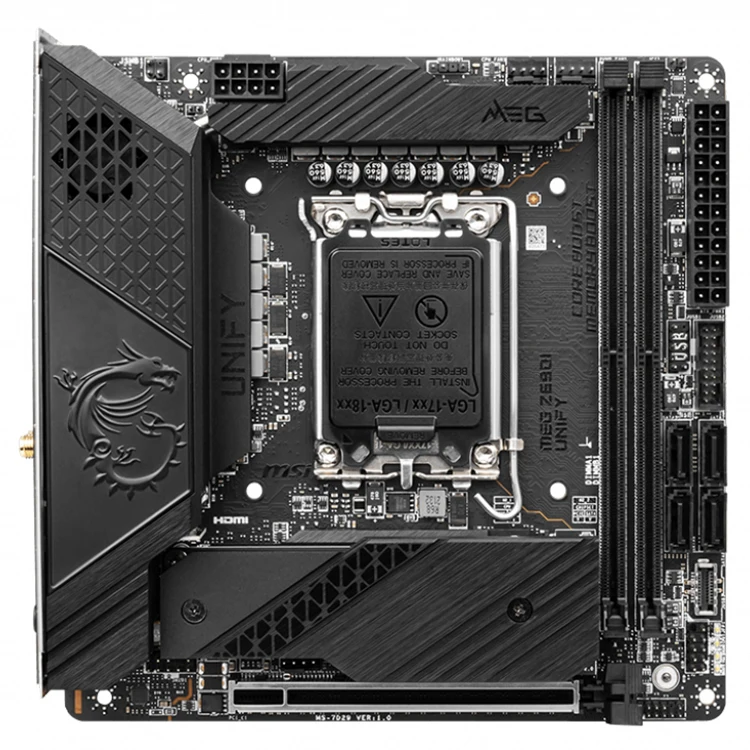 MSI MEG Z690I UNIFY【中古】 MSI MEG Z690I UNIFY DDR5 Mini-ITX中古ゲーミングマザーボード