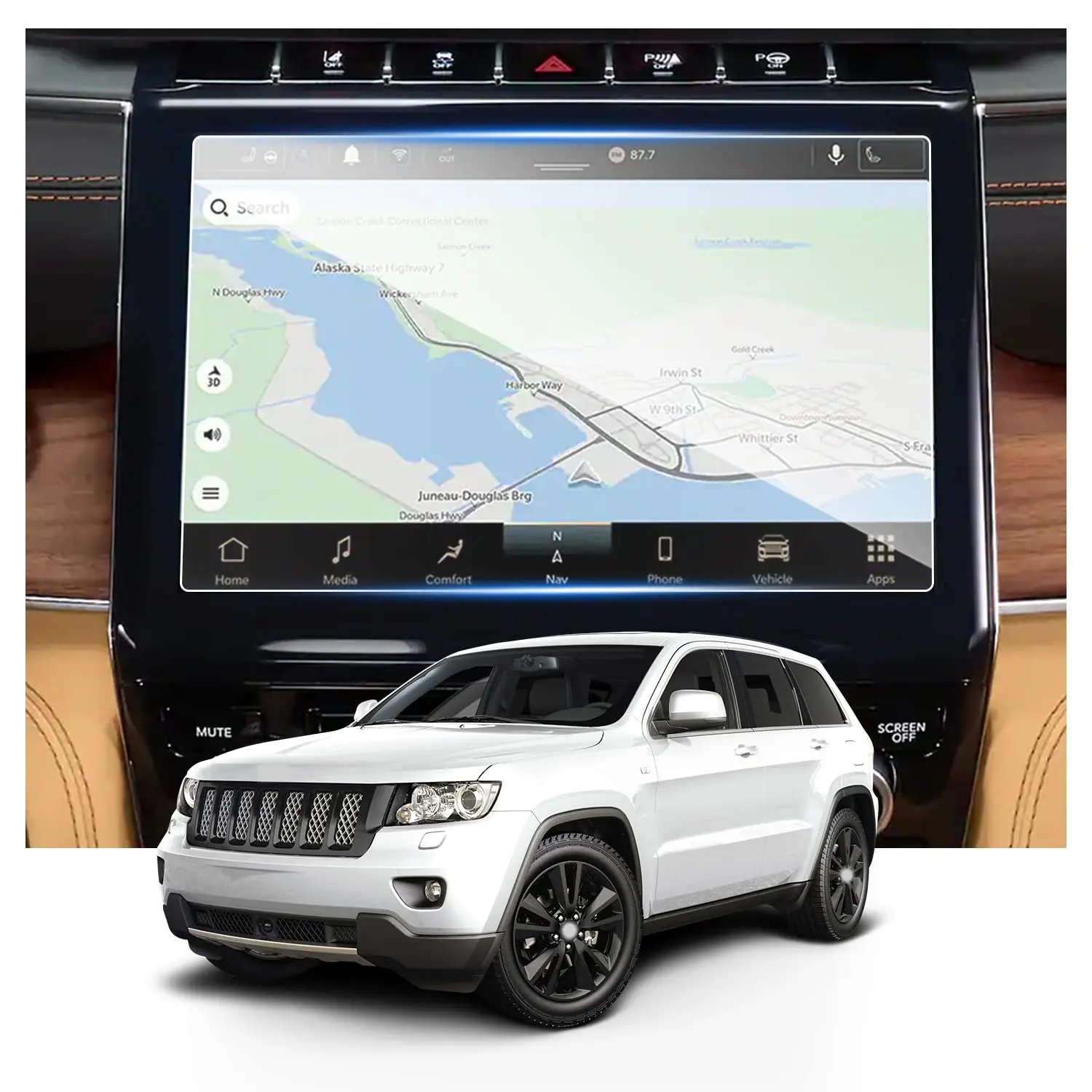 Matte Screen Protector For Durango 2021-2025,10.1Inch Tempered Glass Protective Film Compatible With Dodge Durango 2025 2024 Anti Glare Infotainment Accessories