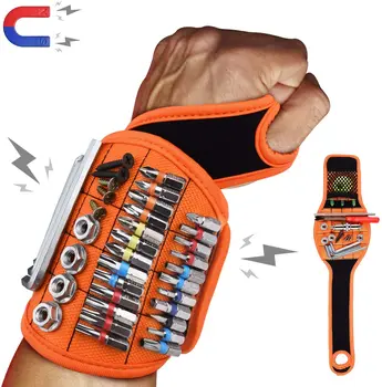 Holding Screws Nails Bolts Drill Bits Fasteners Magnetic Wristband16 Powerful Magnets Magnetic Tool Belts Electrician Tool Bag