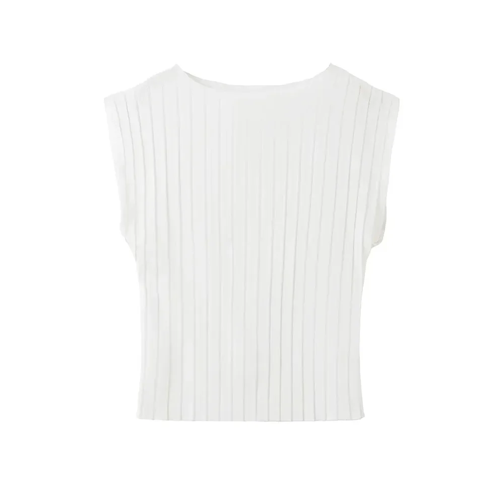 Pleated Asymmetric Halter Tank Tops and Straight Pants for Women Female Two Piece Sets