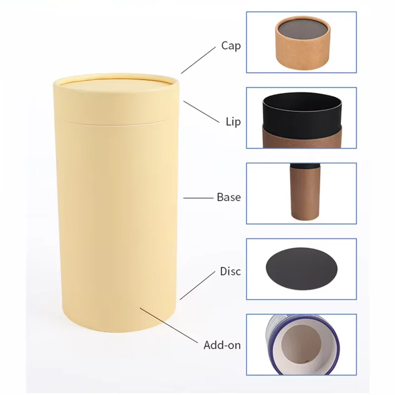 Custom Rounded Paper Tubes High Quality Sponge Lined Perfume Packaging Personalized Colorful Matt Lamination Recyclable