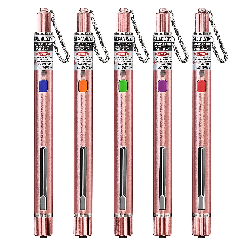 COMPTYCO 5-50mw Rechargeable Fiber Test Pen Red Light Source Breakpoint Detector Laser Pen VFL 5-50km Visual Fault Locator