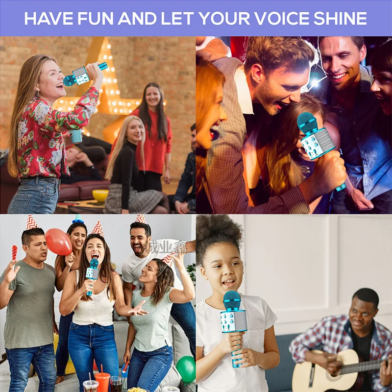 Multifunctional 858 Wireless Blue Tooth Microphone Handheld Microphone Come With Audio One Kgobo Mobile Kids Singing Microphone