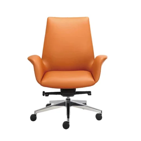 Modern Colorful Popular Sales Low Back Upholstered Leather Office Chair for Staff Use
