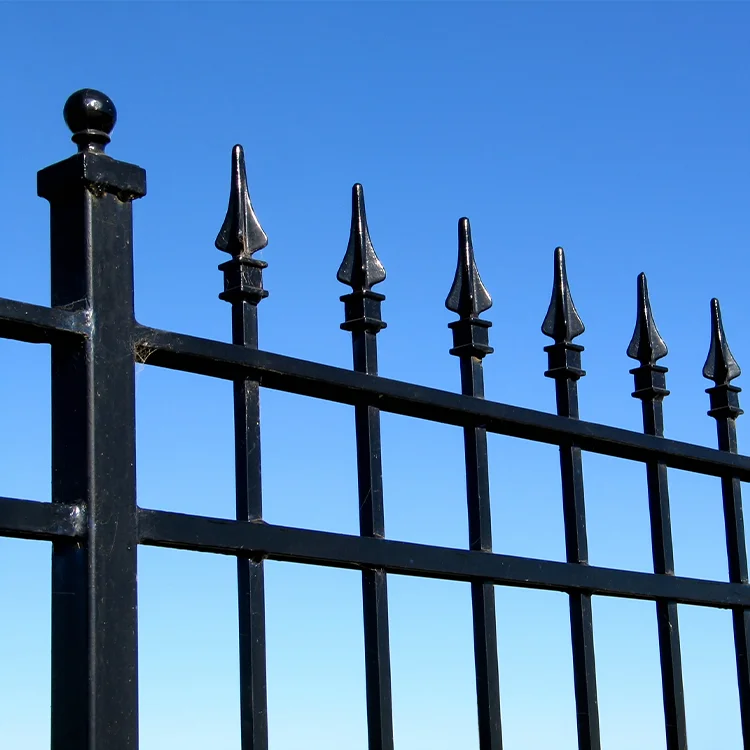 Hight Quality Security Wrought Iron Fence Metal Iron Bar Fence and Gates for Garden Decorative Metal Fence in USA Market