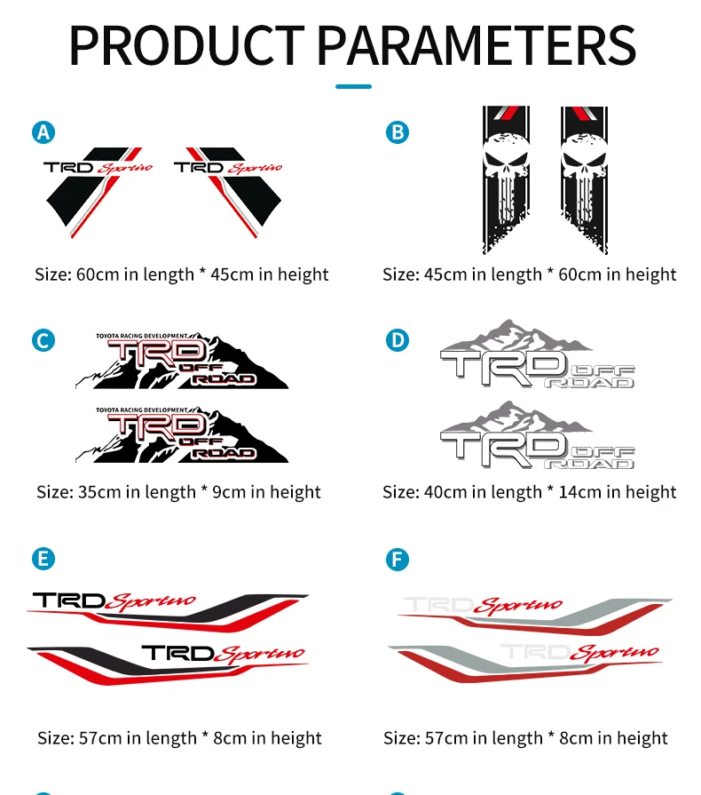 Wholesale ハイラックスTRD4X4カーキャビングラフィックストライプ2021