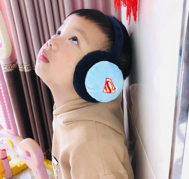 Зимняя детская игрушка Человек-паук сохраняет тепло и холодно устойчивый к холоду ветрозащитный мультяшный чехол для ушей