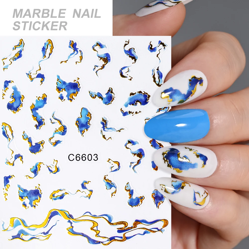 Purple Marble Nail Art That Glows