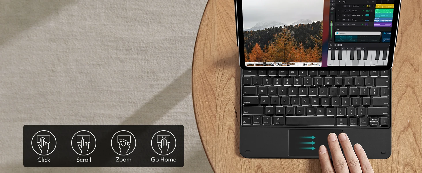 product magic keyboard case for ipad air 13 inch easy set floating cantilever stand precision multi touch trackpad laudtec-4