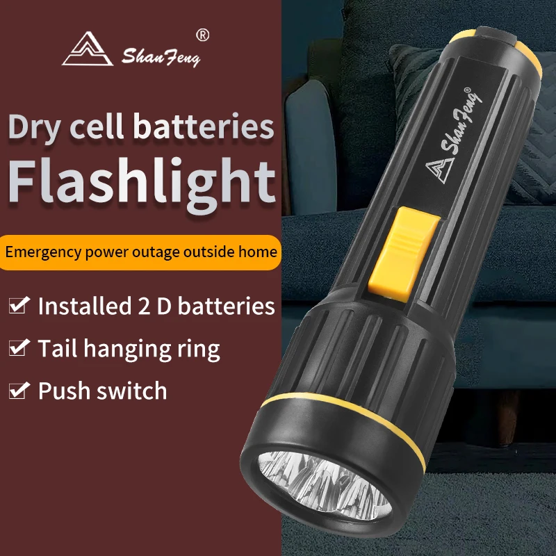 LED Energy-Saving Strong Light Flashlight Household Power Outage Emergency  Outdoor Disaster Relief and Rescue - China Dry Battery Flashlight, LED  Flashlight