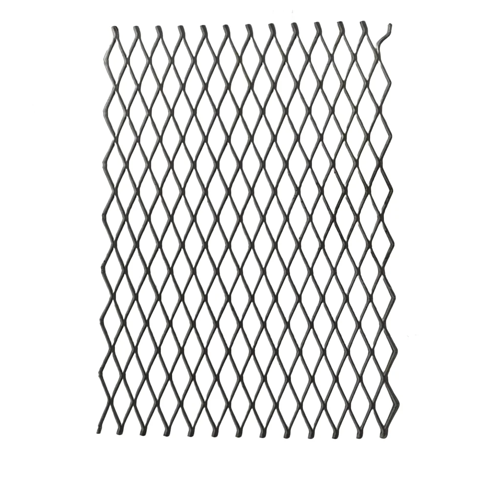 6x20mm 500mm Width Black Aluminum Perforated Expanded Mesh Diamond Hexagonal Hole Car Grille Screen