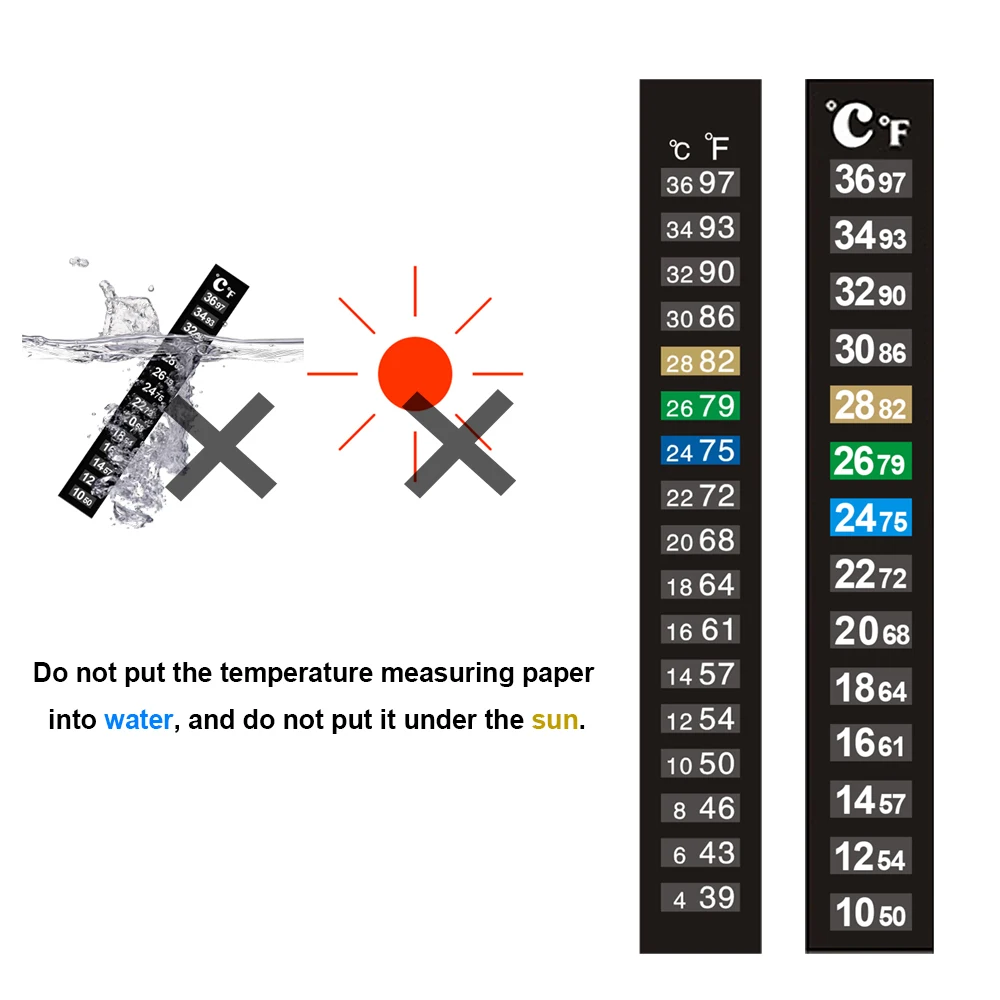 Color Changing Terrarium Temperature Sensitive Indicator Sticker Strip