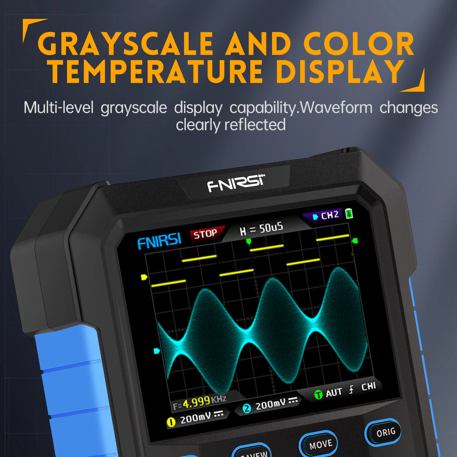 Fnirsi New Dpox180h 180mhz3db 2in1function Signal Generator Fluorescence Display Zoom Handheld Dual Channel Digital Oscilloscope