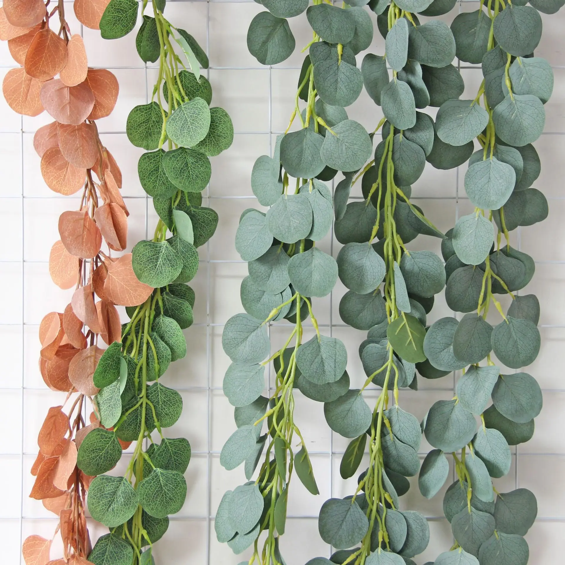 Ly Artificial Eucalyptus Garland Greenery Eucalyptus Vines Faux Silver