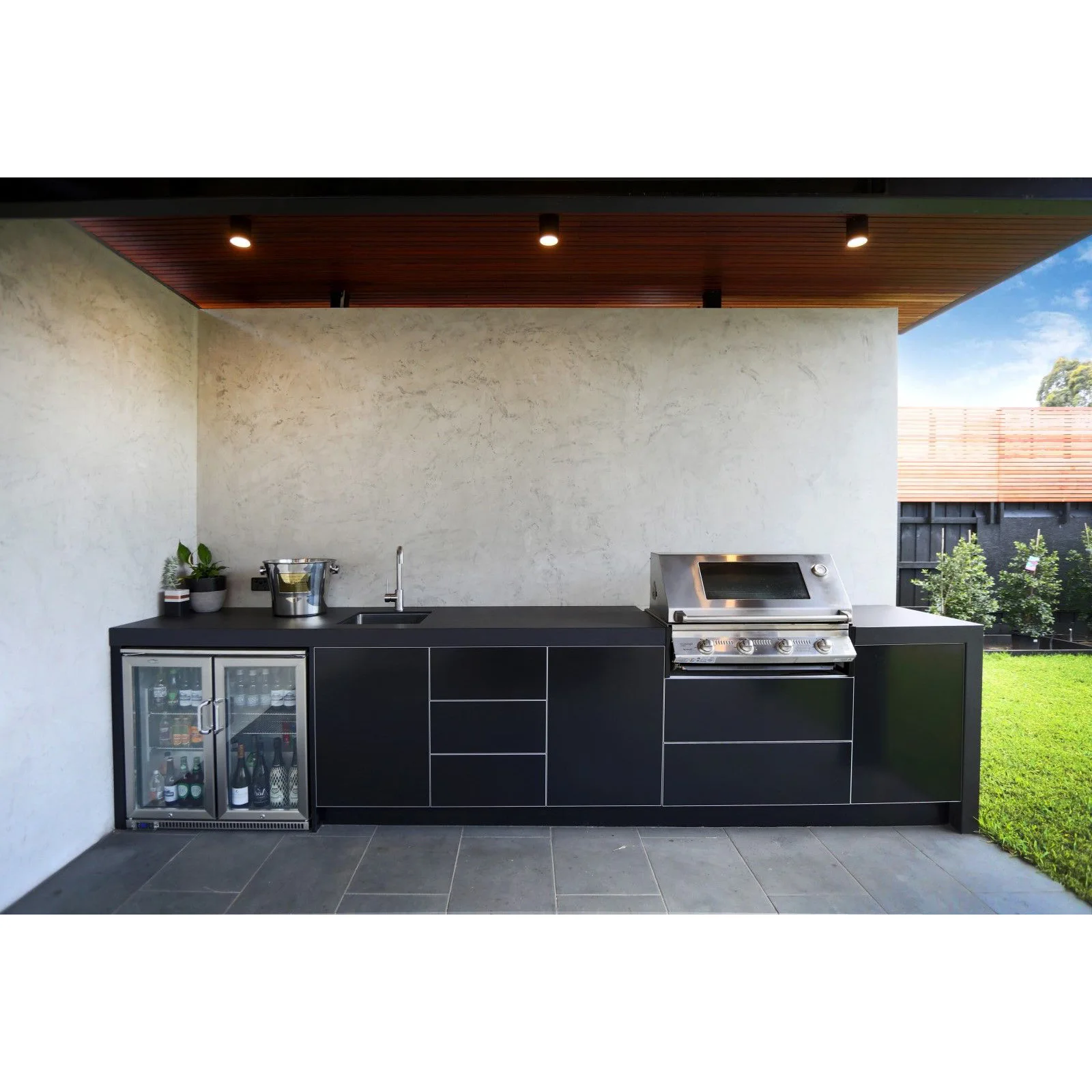 Hot Selling Outdoor Kitchen Black Stainless Steel Outdoor