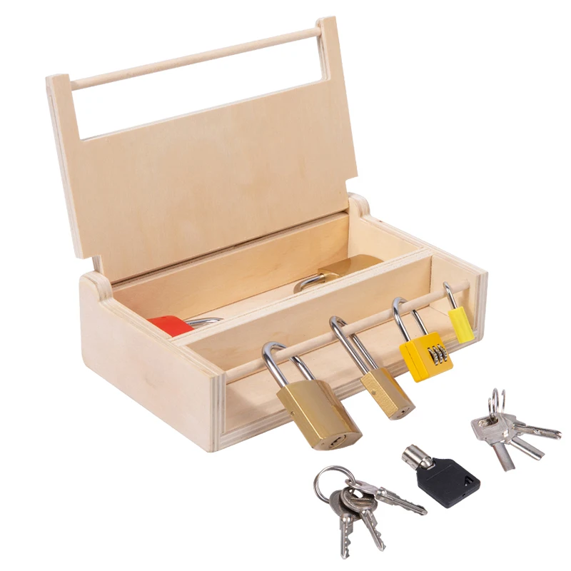 Lock And Key Game Board - Educational Toy With Doors, Locks & Clock For Fine Motor Skills - View #12