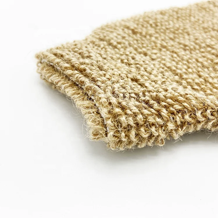 Eco Friendly Natural Scrubber Vegan Jute Rubbing Bath Mitten