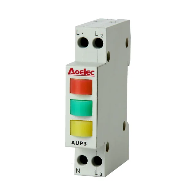 AUP3 CE certificate three phase led voltage MCB indicator