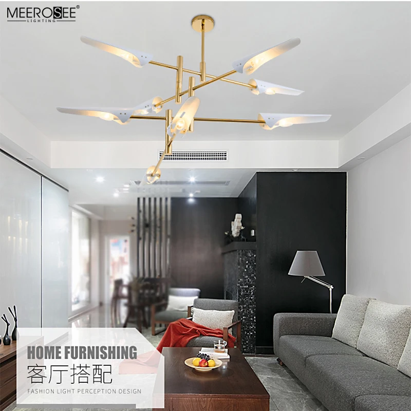 Meerosee Iron modern Chandelier home decorative Lighting Fixture Various Sizes pendant chandeliers light MD86773