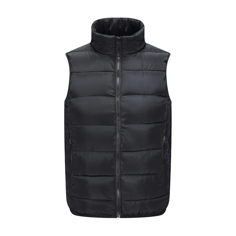 puffer vest no collar