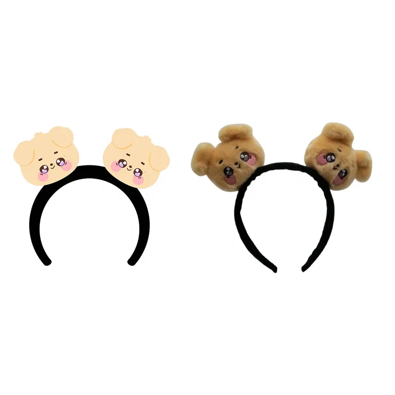 Korean Group Character Girl Cartoon Hairband  Plush Cute Animal Headband manufacture