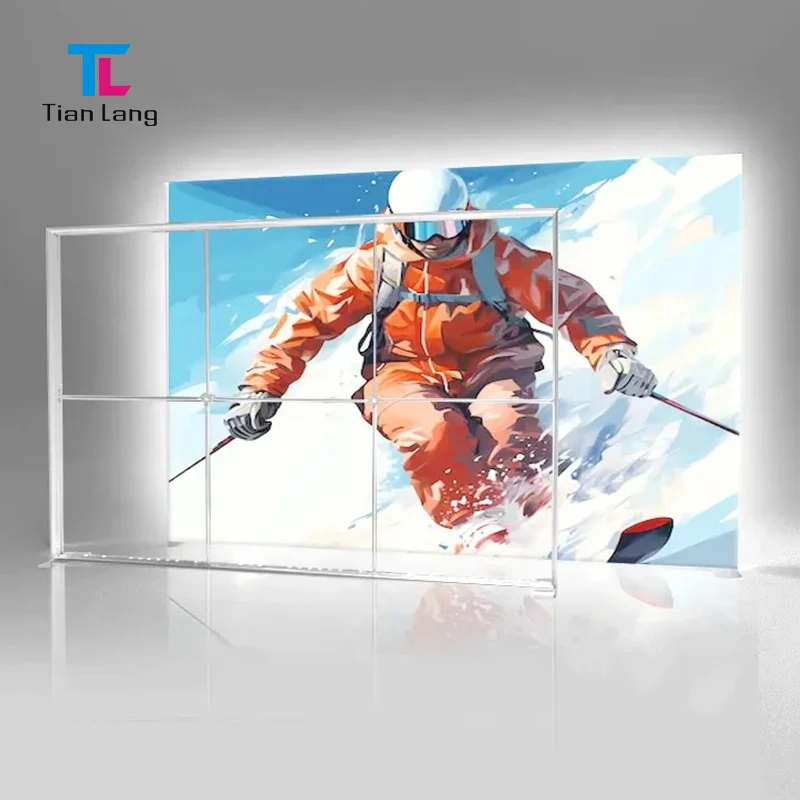 TianLang Halloween LED-Lichtkasten-Stand Messe-Ausstellungsstand Doppelseitiger Stoff-Licht-Werbekasten