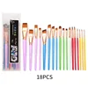18pcs Visage Corps Peinture Brosse + boîte