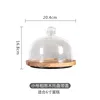 6 inch - Acacia wood with glass cover