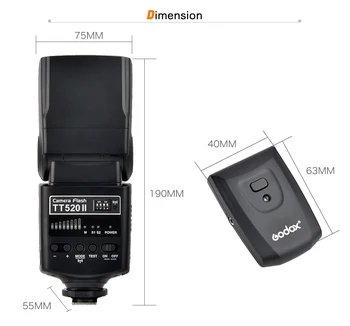 Godox Camera Flash Lights TT520II Built-In 433MHz Wireless Signal, Suitable for Can** Nik** Pentax So** Fuji Olympus SLR Camera product image