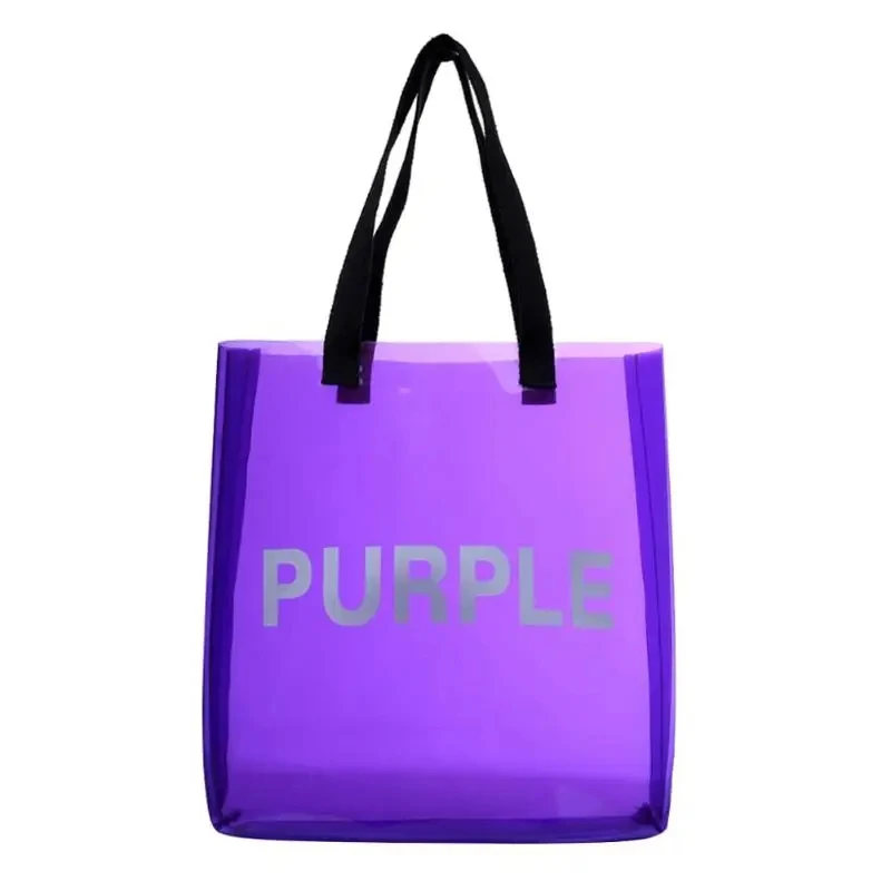 Transparent Women Jelly Bag PVC Plastic Shoulder Shopping Spring Summer Beach Leisure Tote Bag