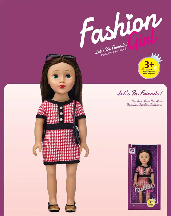 Виниловые куклы 18 дюймов модные детские наборы аксессуаров для девочек с вращением на 360 градусов подарки игрушки 3D имитацией глаз