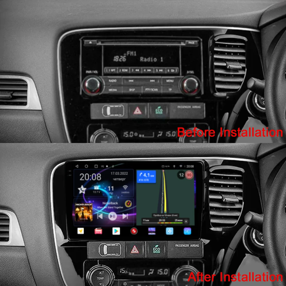 Penhui Android Car DVD  Player for Mitsubishi Outlander 3 GF0W GG0W 2012 - 2018 Right Hand Driver Radio GPS Navigation Audio Vid