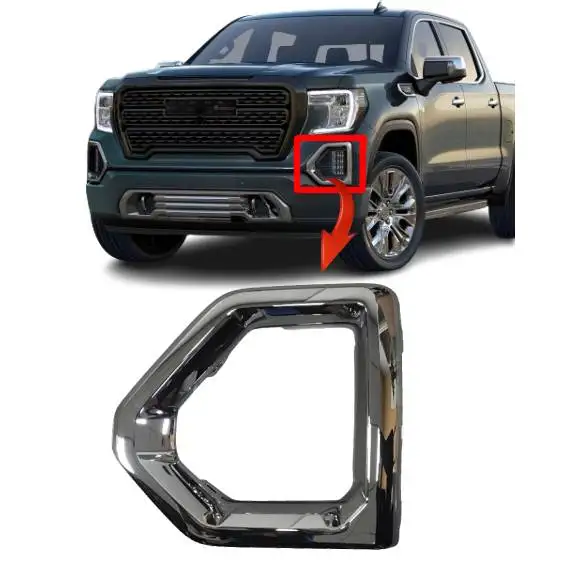 car Chrome fog light lamp cover for GMC Sierra 1500 2019 2020 2021 accessories body kit parts oem 84176753 84176752