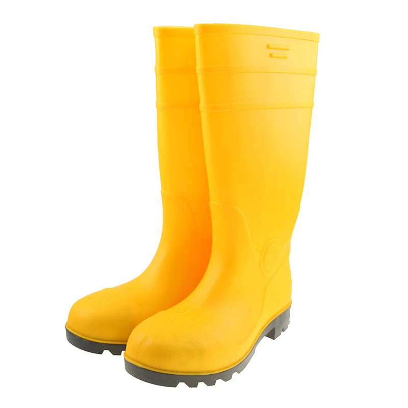 Wholesale Men's PVC Work Rain Boots Lightweight Black Safety Boots for  Winter Summer and Autumn with Mesh Lining