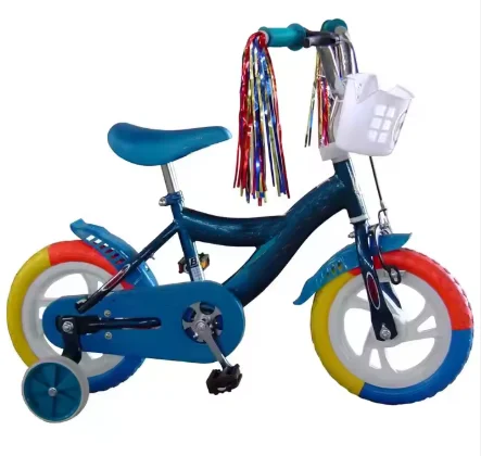 Factory Direct Sale 12-Inch Blue Single Speed BMX Bike for Kids Steel Rim EVA Tires Steel Fork