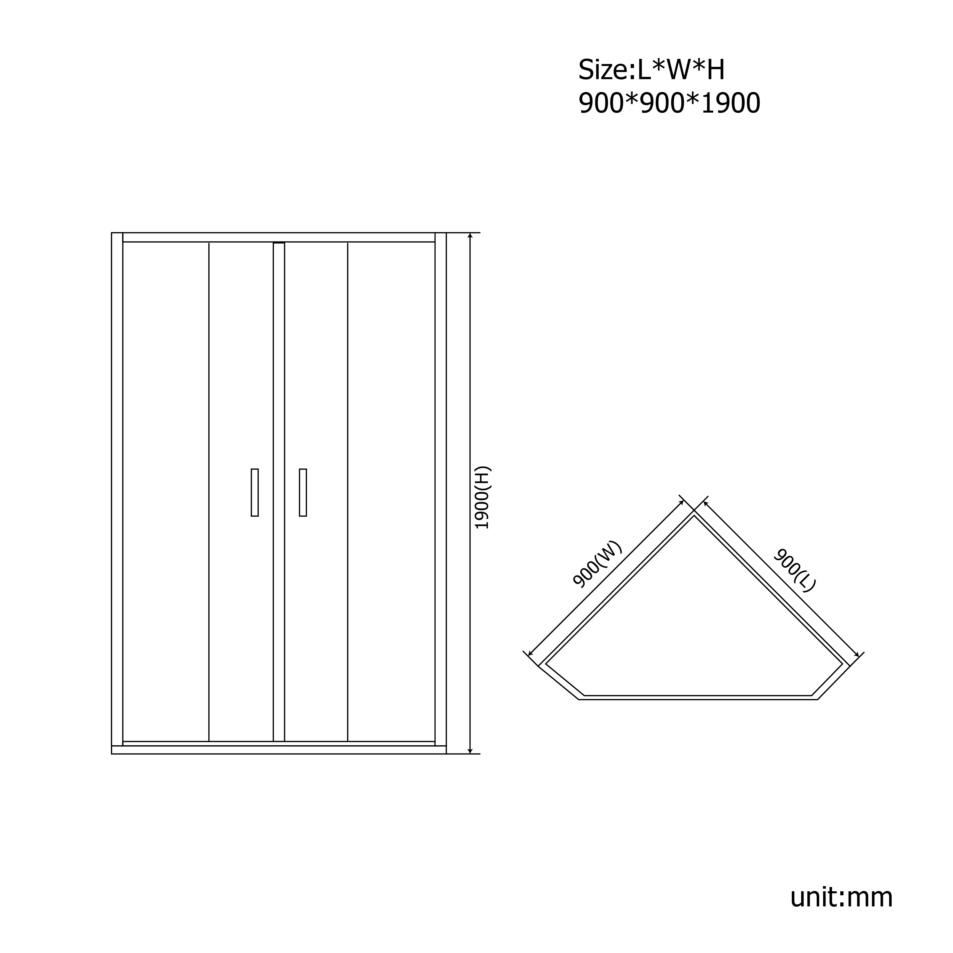 Stainless Steel Shower Rooms & Accessories With Frame Without Tray