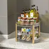 5011 Double-Layer Rotating Shelf in Translucent White