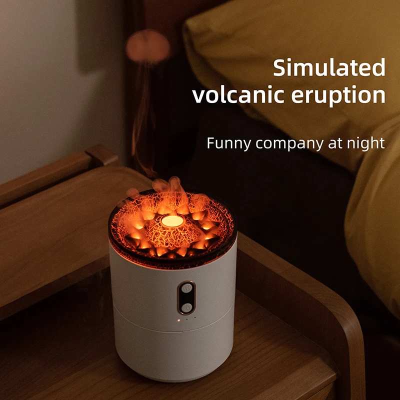 IMYCOO Ultrasonic Volcano Air Humidifier Wholesale Custom Portable Mini Fire Humidifiers for Home Bedroom Office