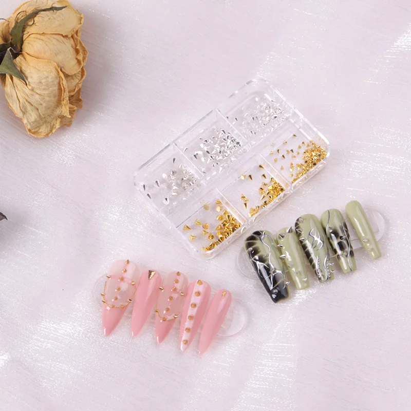 TSZS Hot Selling DIY 3D Nails Art Metal Charms Punk Style